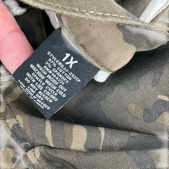 Camo Cargo jogger Pants  Adjustable Side Pockets street wear plus size 1X casual - Picture 9 of 9